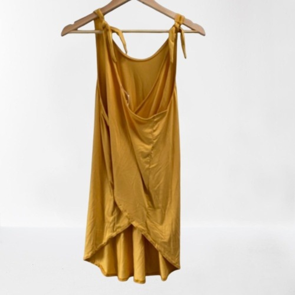 NEW Free People Beach Catalina‎ Wrap Tank Mustard Yellow Medium